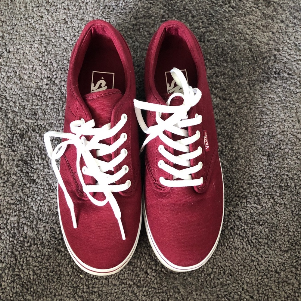 Burgundy vans